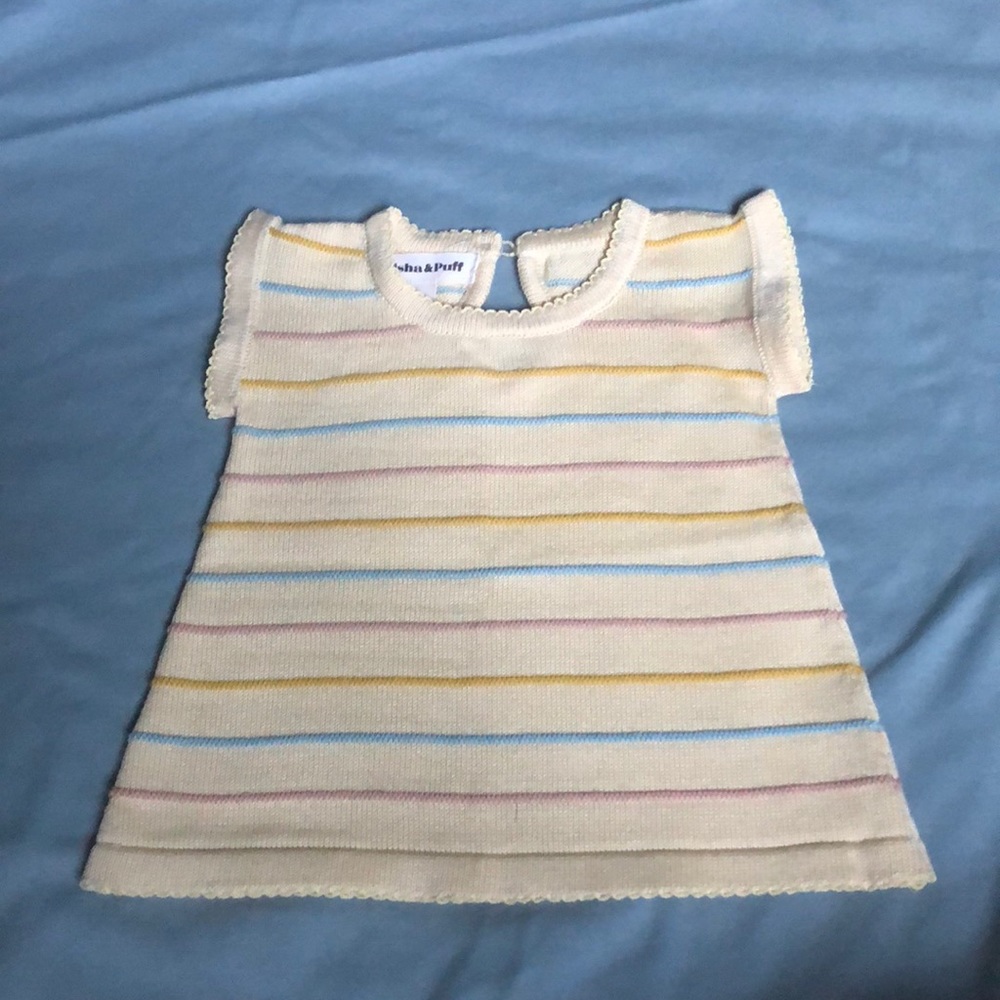 Misha and puff penny candy tunic in buttercream